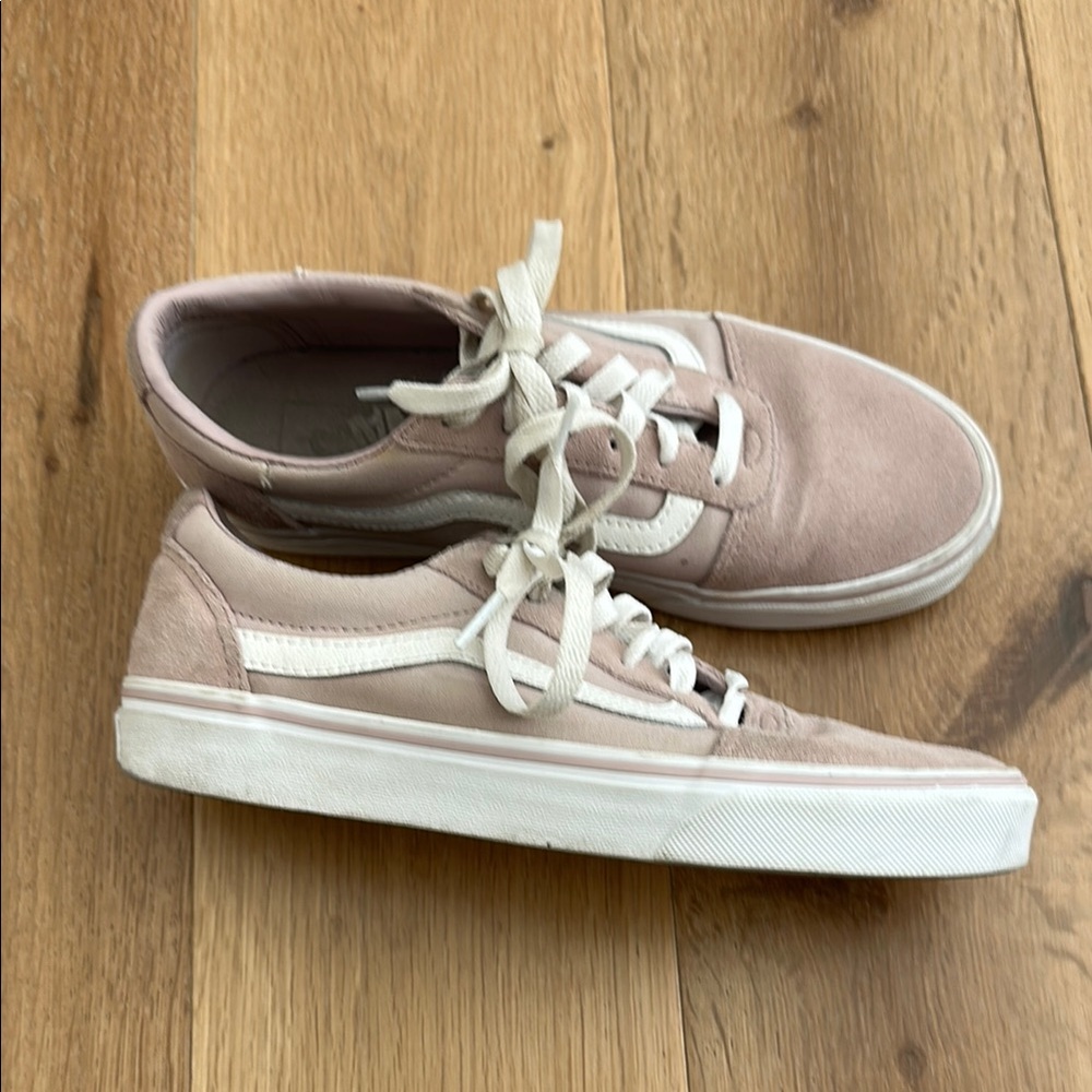 Vans Pink and White Sneakers